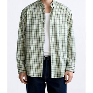 Bass Men's Plaid Button Up Short Sleeve, Size Large